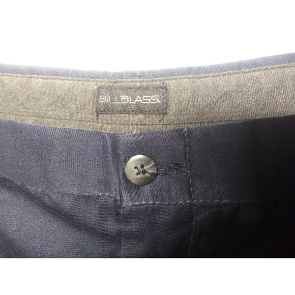 Bill Blass Pants Pleated Slacks Trousers 40x32 blue cuffed hems adjustable waist - Picture 5 of 9
